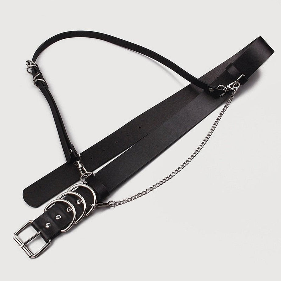 Y2k Goth PU Leather Harness Belts Body