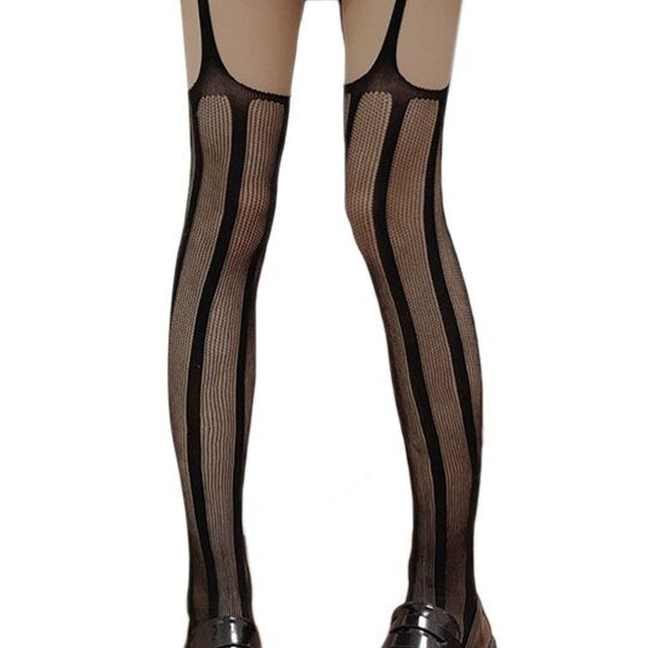 Y2k Goth Punk Black Silky Pantyhose Tights