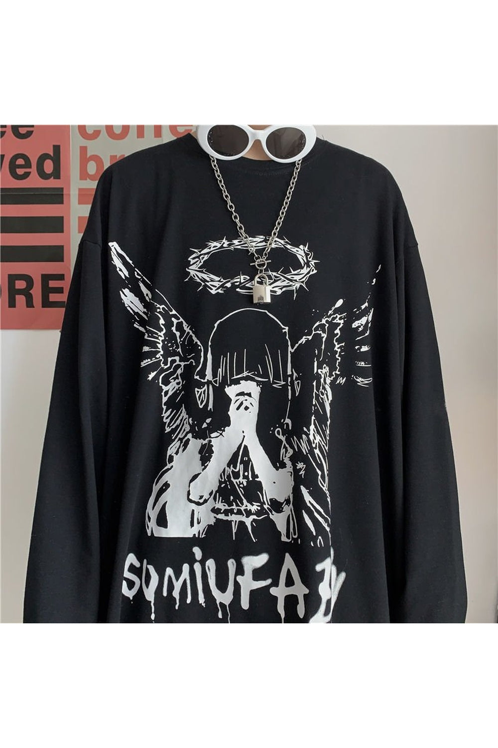 Y2k Gothic Angel Long Sleeve T-shirt