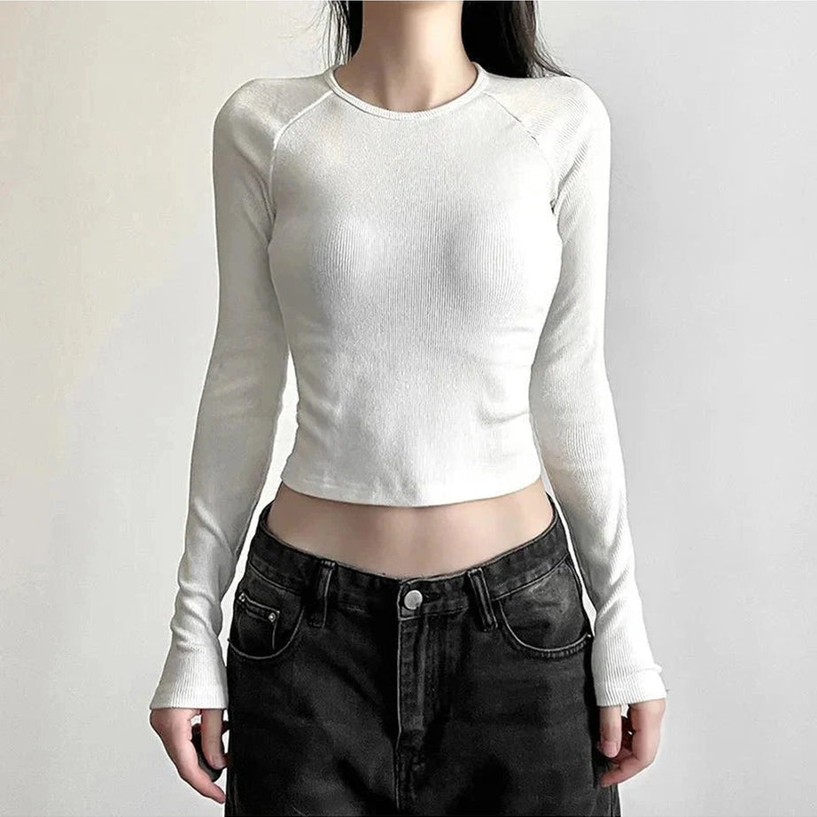Y2k Gothic Angel Long Sleeve Top