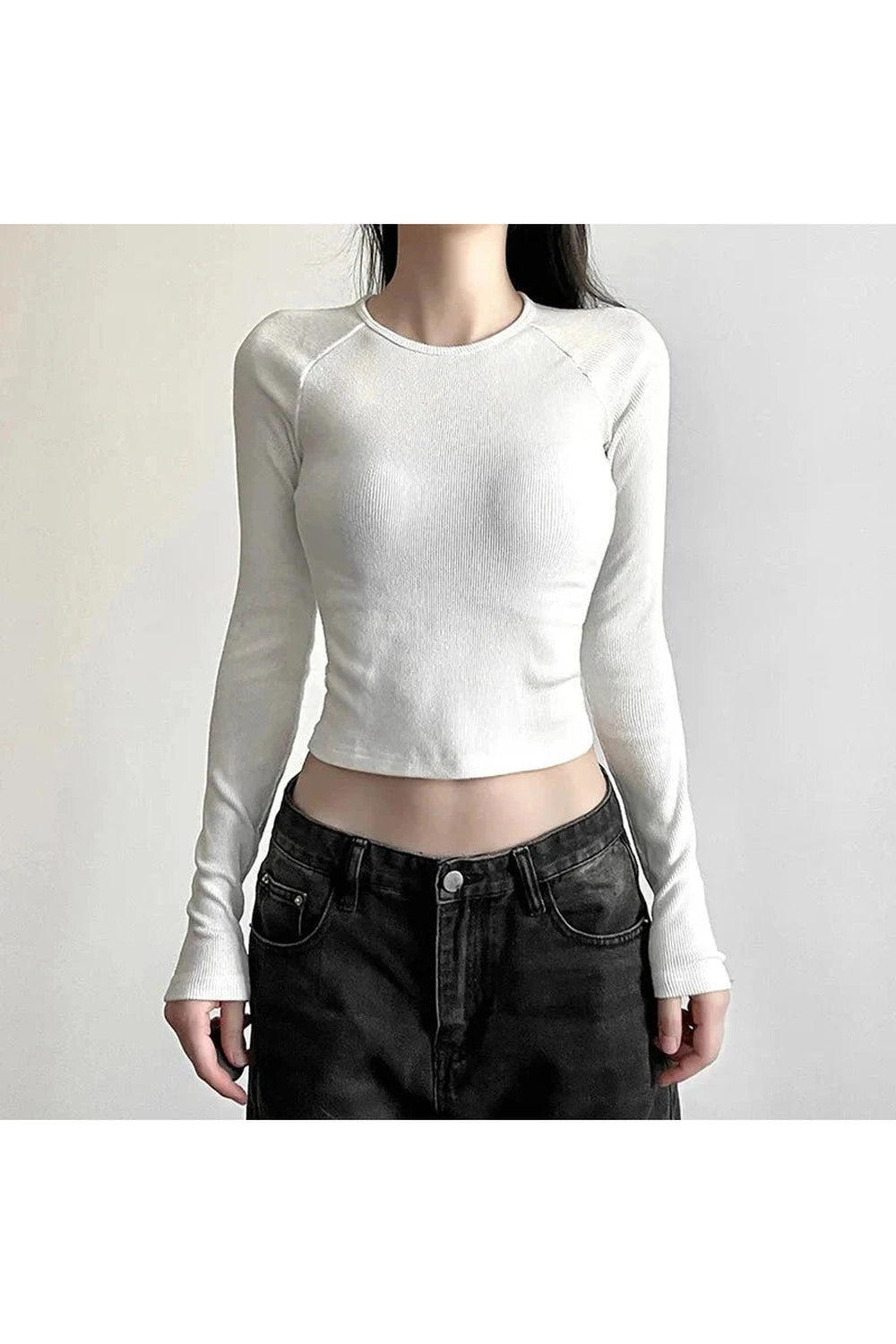 Y2k Gothic Angel Long Sleeve Top