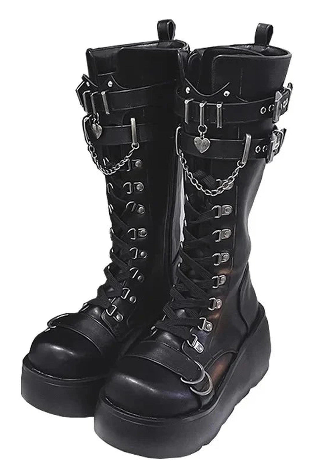 Y2k Gothic Ankle Combat Boots Women's Platform