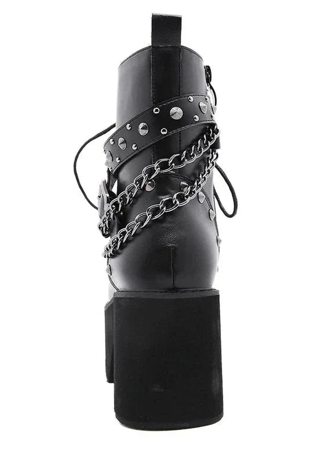Y2k Gothic Black Rivets Ankle Boots
