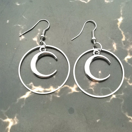 Gothic Crescent Earrings - Earrings