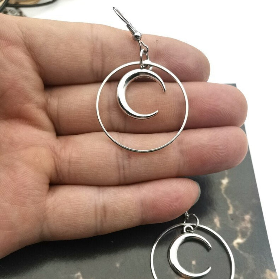 Y2k Gothic Crescent Earrings