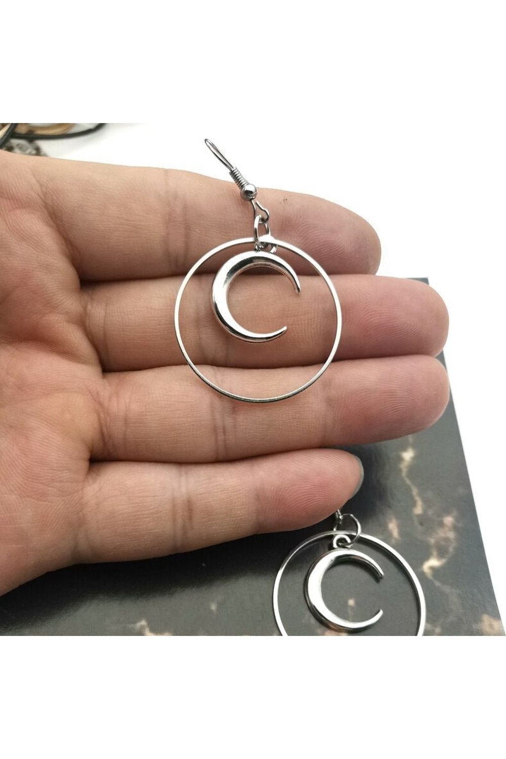 Y2k Gothic Crescent Earrings