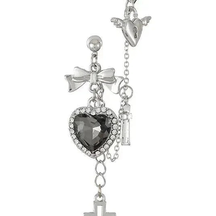 Y2k Gothic Cross Chain Ear Clips