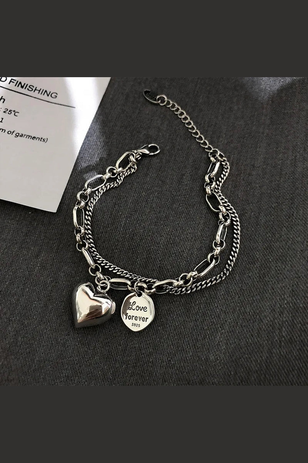 Y2k Gothic Cross Charm Layered Bracelet