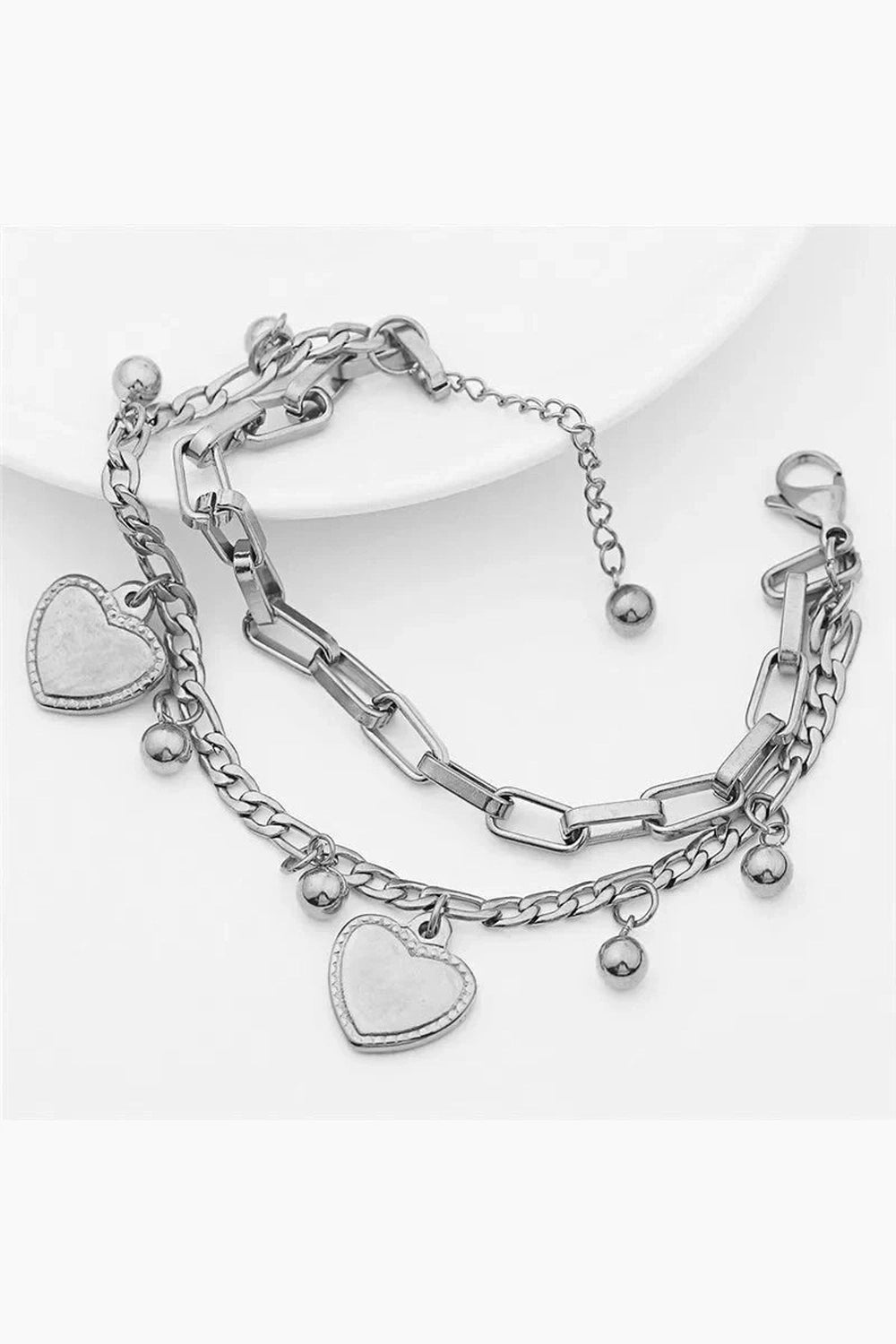 Y2k Gothic Cross Charm Layered Bracelet