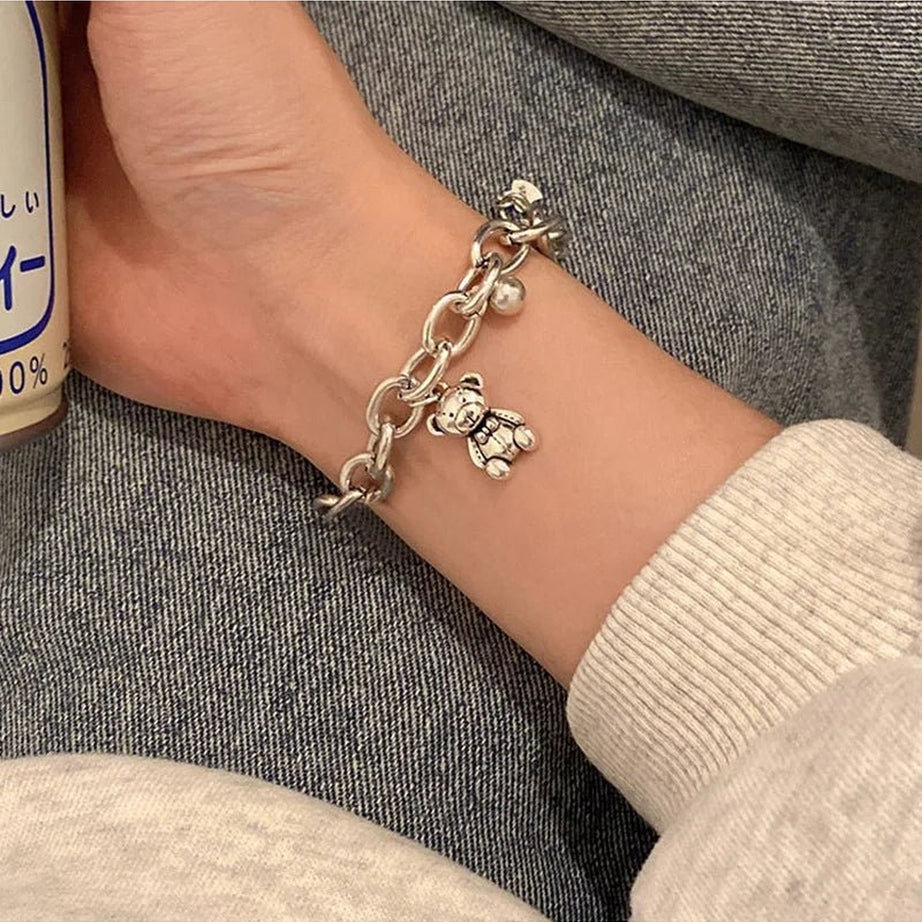 Y2k Gothic Cross Charm Layered Bracelet