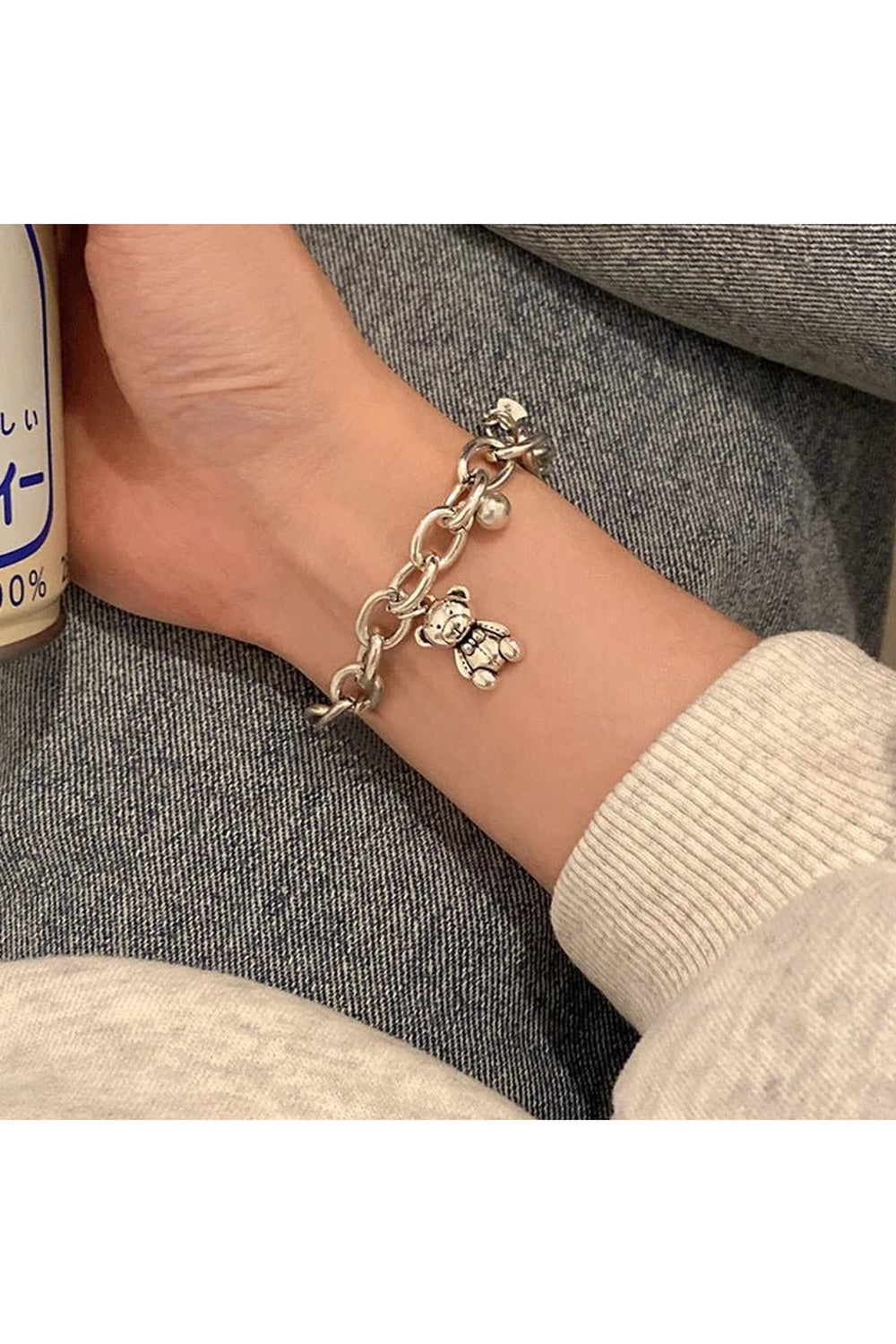 Y2k Gothic Cross Charm Layered Bracelet