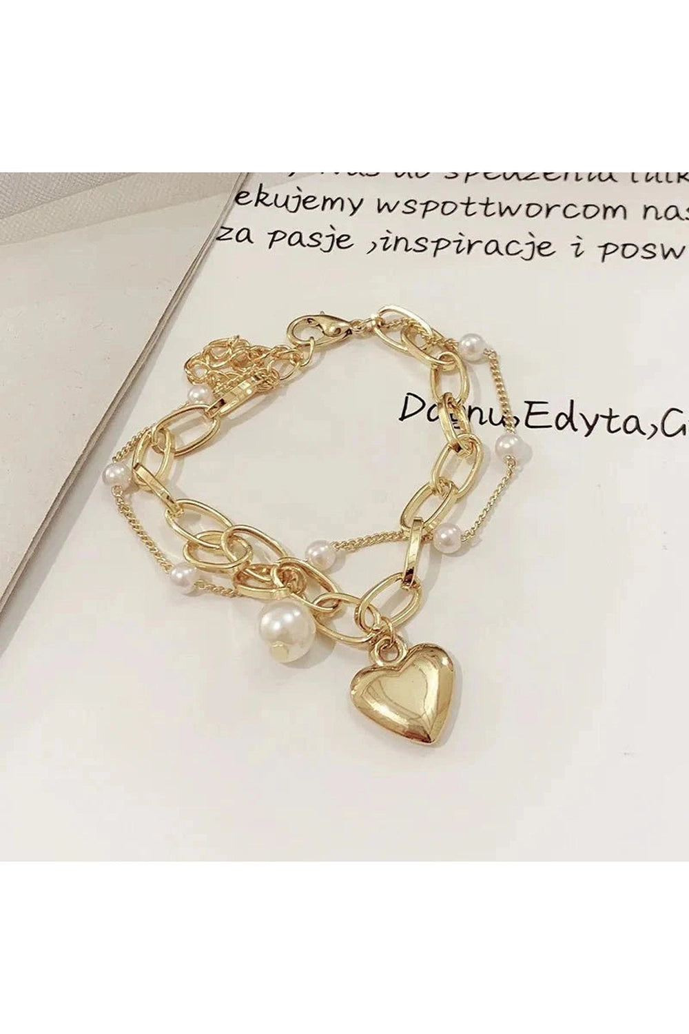 Y2k Gothic Cross Charm Layered Bracelet