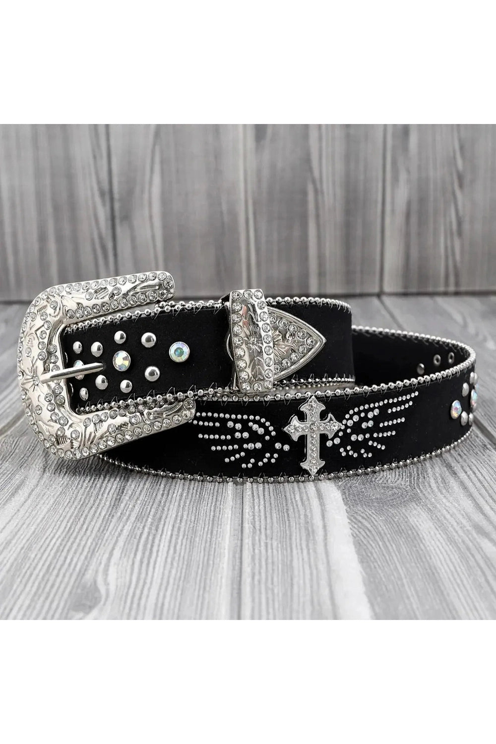 Y2k Gothic Cross Embellished Belt