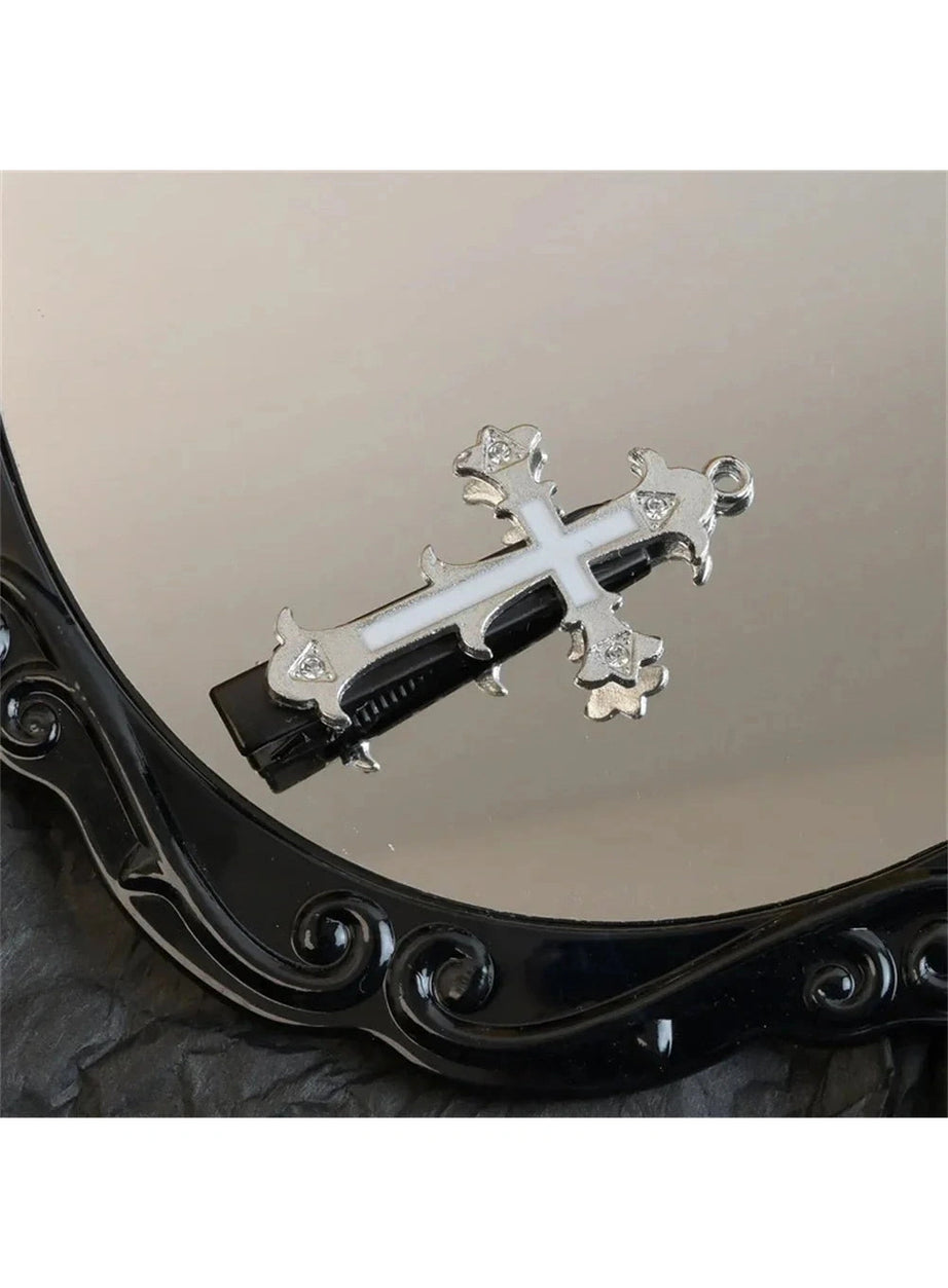 Y2k Gothic Cross Hair Clips