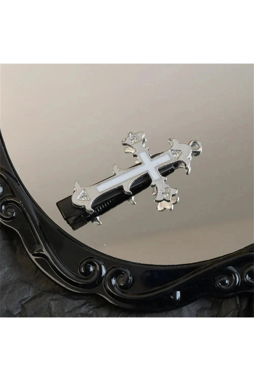 Y2k Gothic Cross Hair Clips