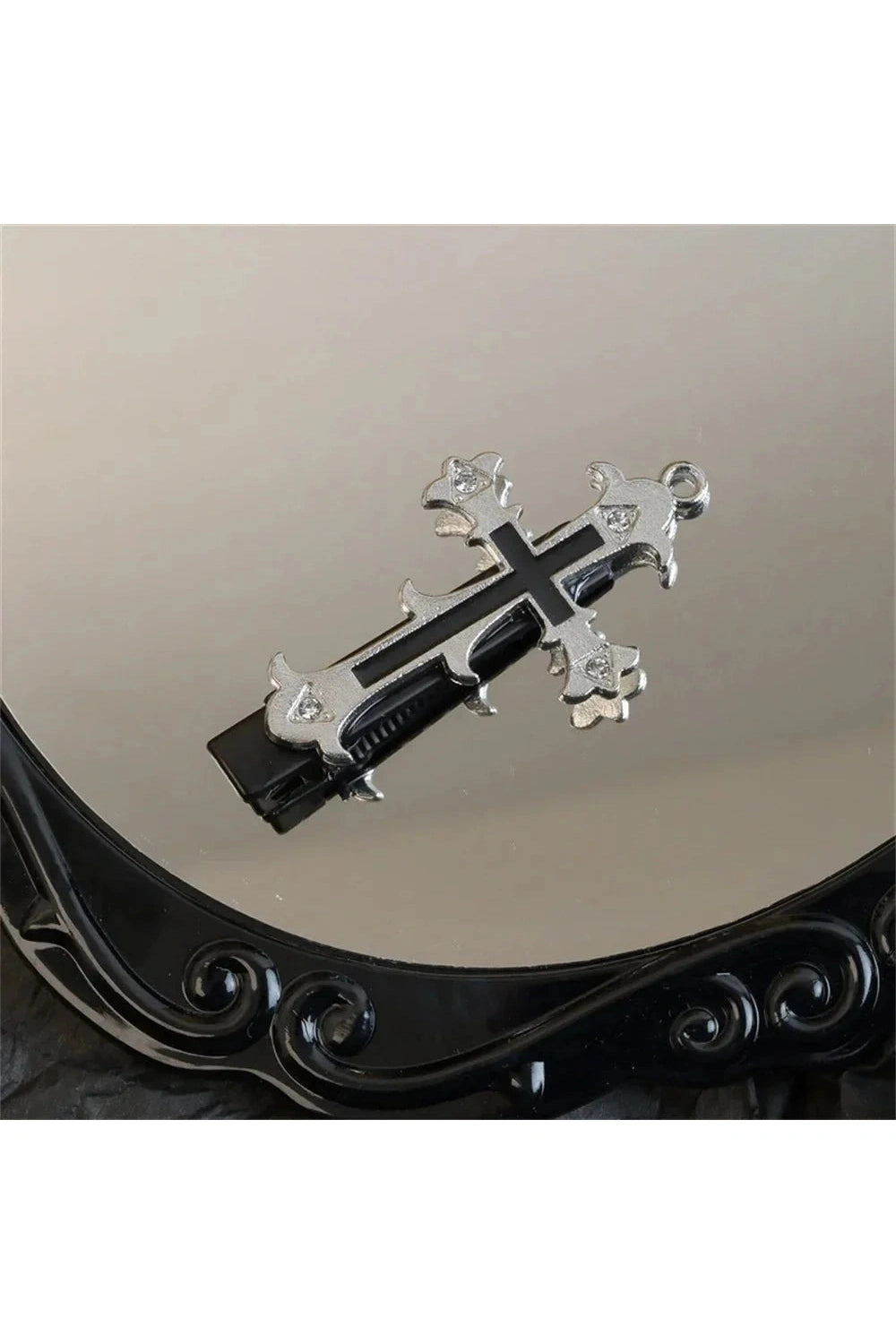 Y2k Gothic Cross Hair Clips