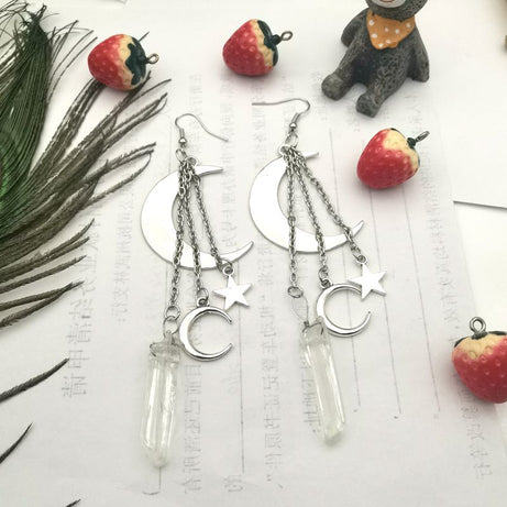 Gothic Crystal Earrings - Earrings