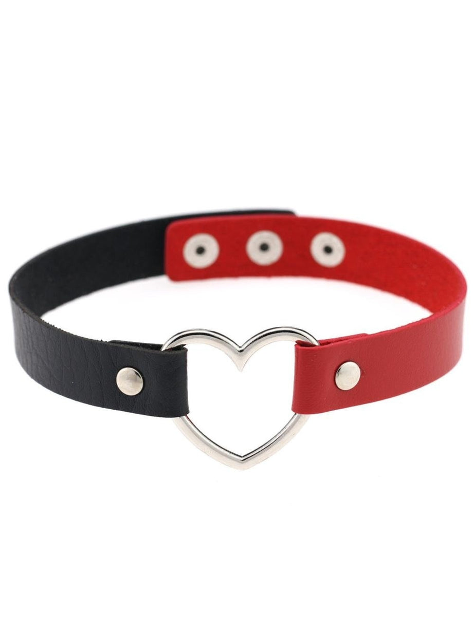 Y2k Gothic Faux Leather Choker