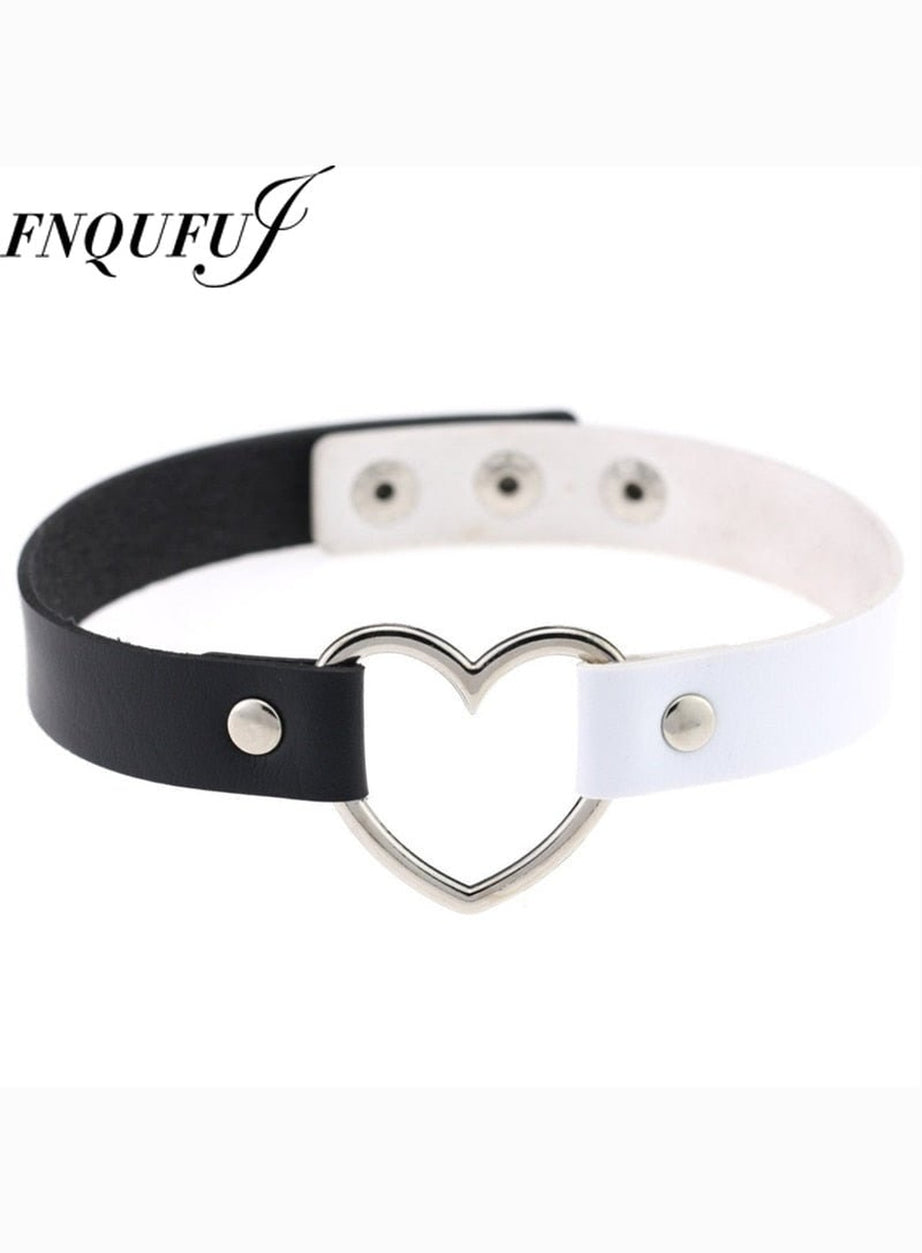 Y2k Gothic Faux Leather Choker