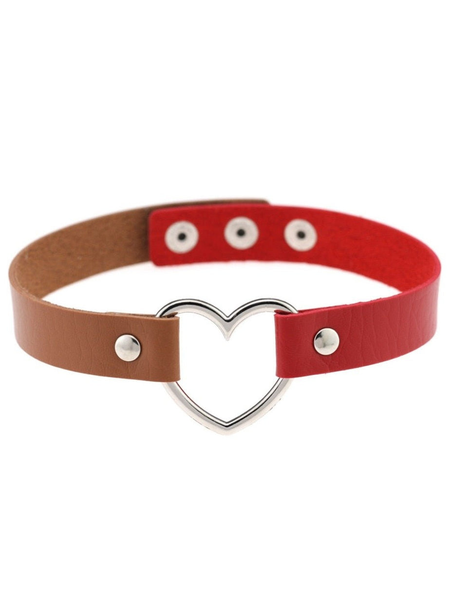 Y2k Gothic Faux Leather Choker