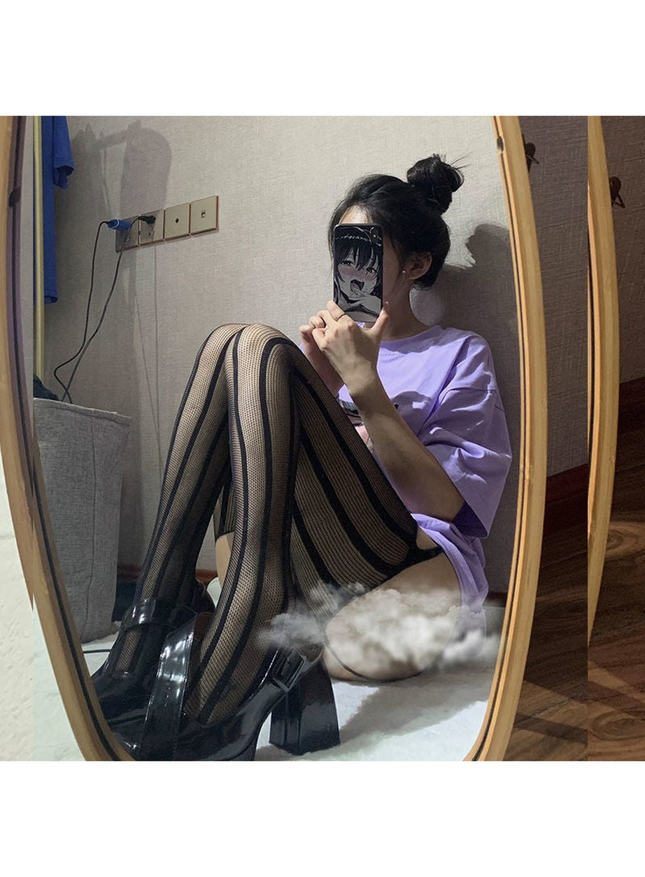 Y2k Gothic Grunge Dark Fishnet Tights
