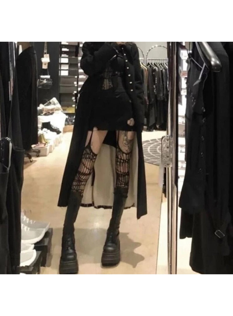 Y2k Gothic Grunge Dark Fishnet Tights