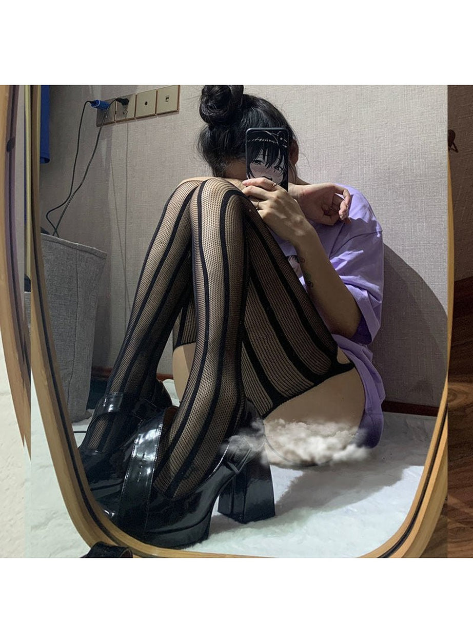 Y2k Gothic Grunge Dark Fishnet Tights