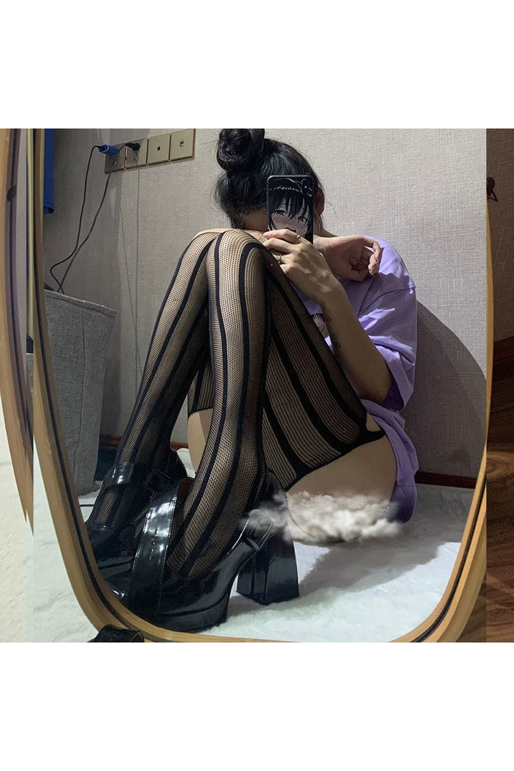 Y2k Gothic Grunge Dark Fishnet Tights