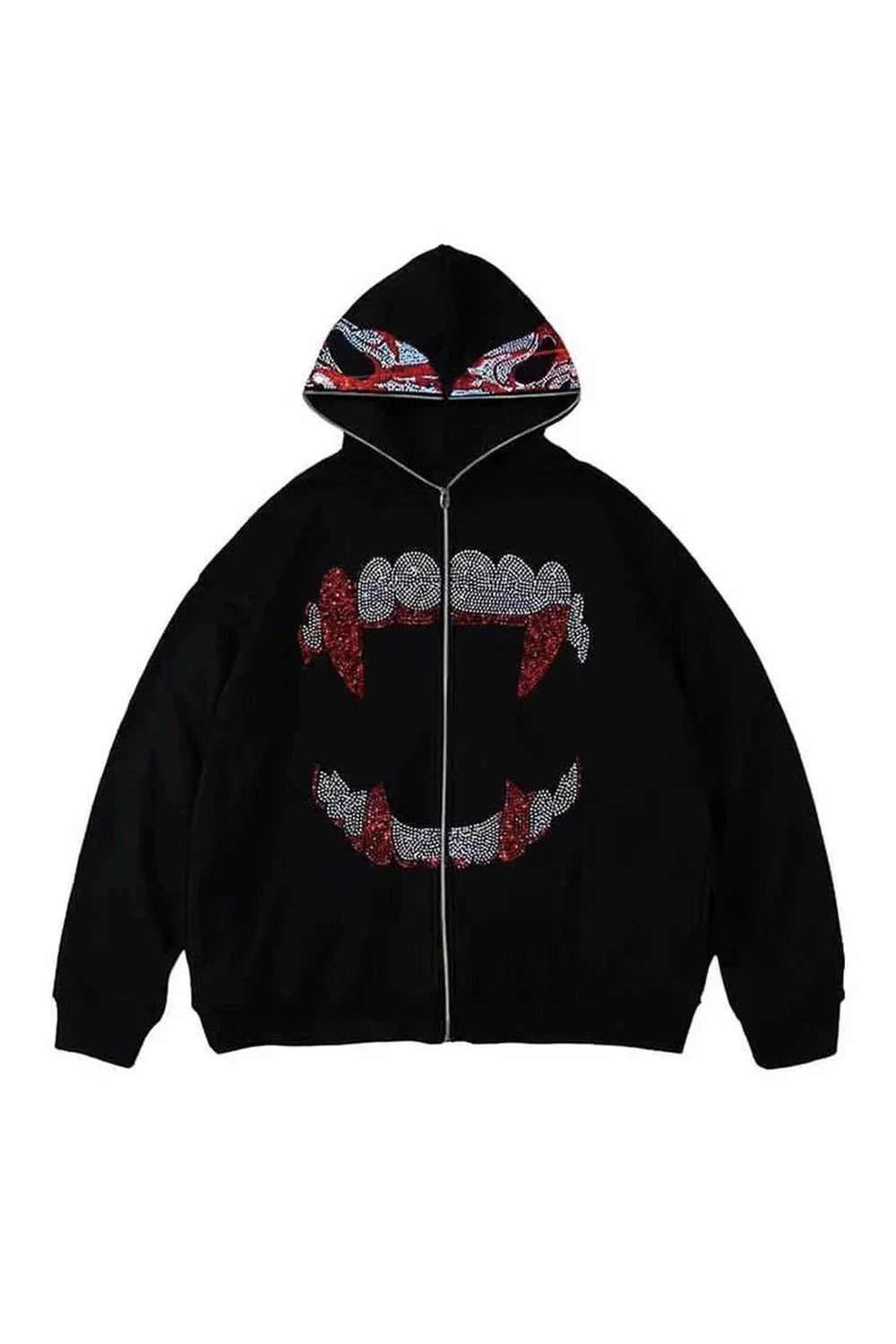 Y2k Gothic Grunge Rhinestone Hoodie