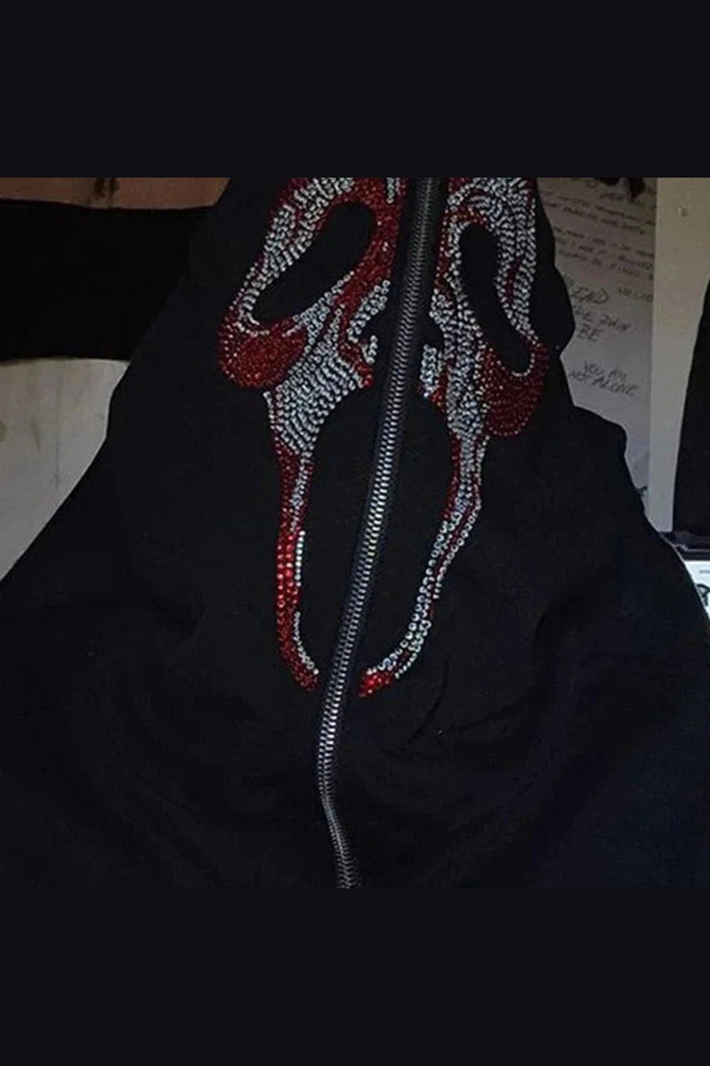 Y2k Gothic Grunge Rhinestone Hoodie