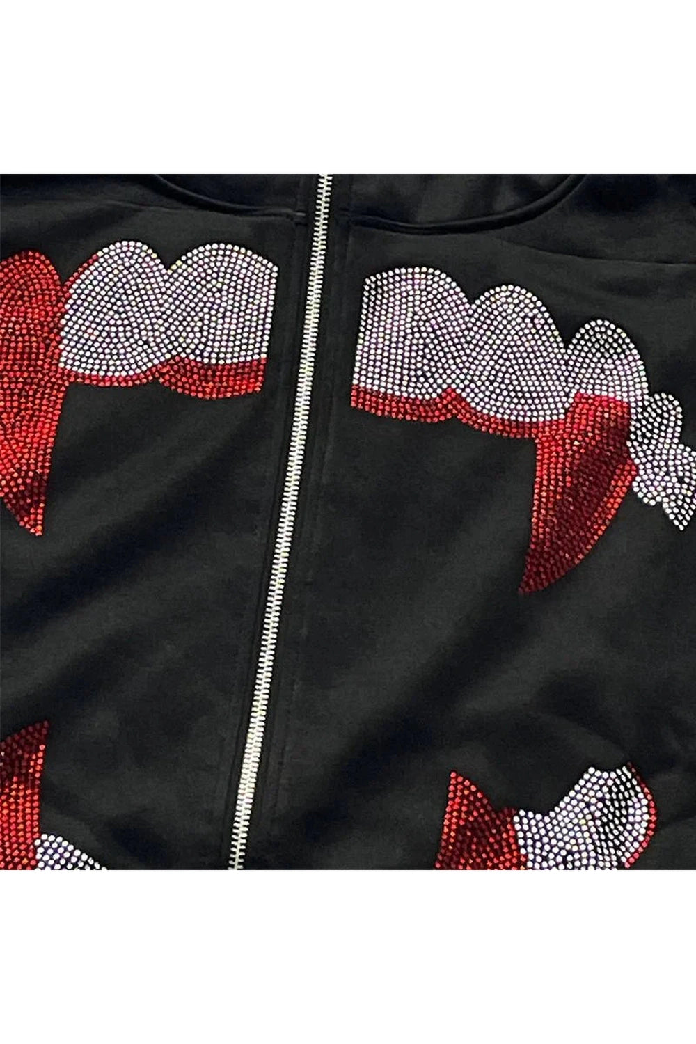 Y2k Gothic Grunge Rhinestone Hoodie