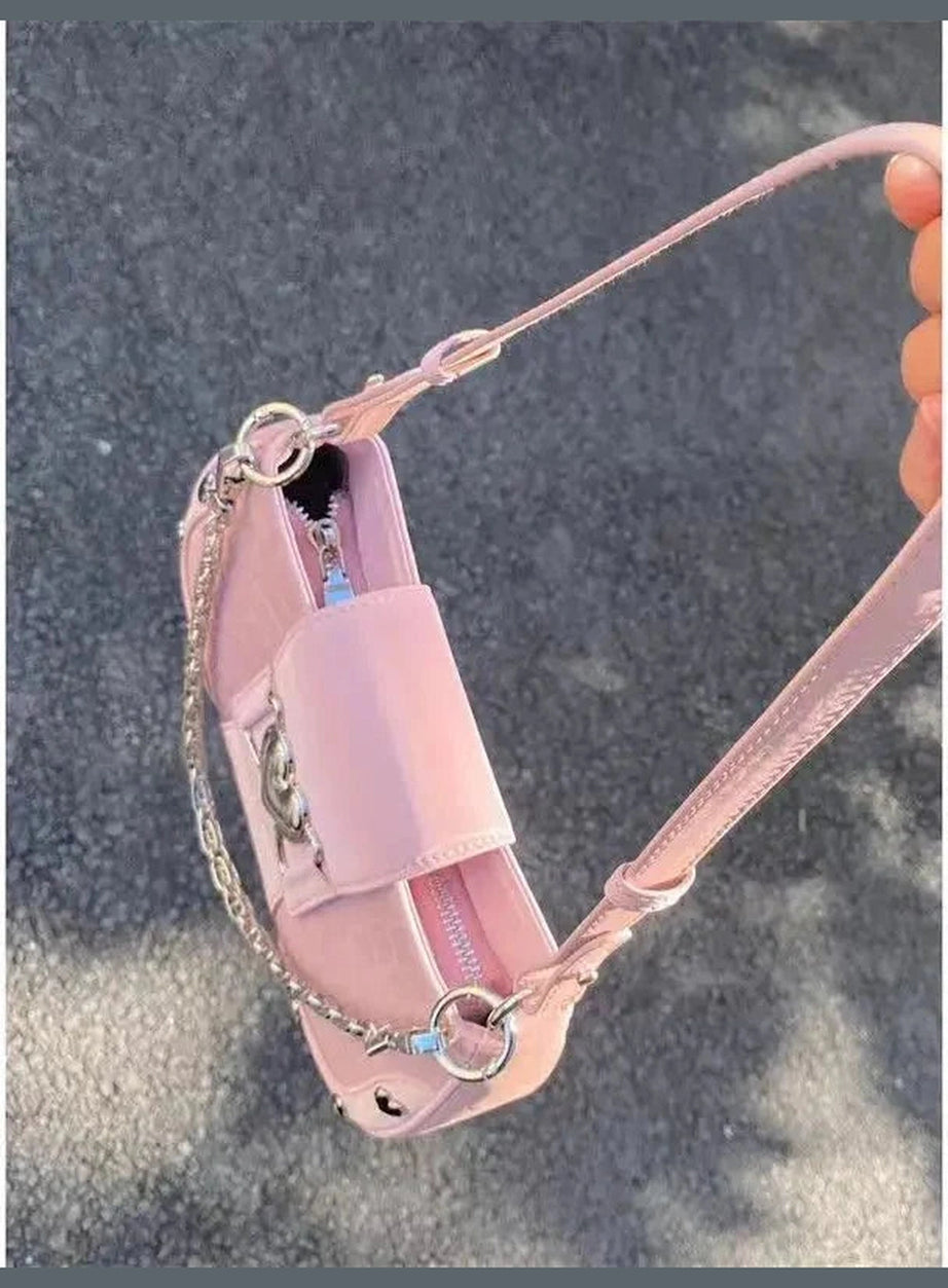 Y2k Pastel goth Handbag Plush Cross