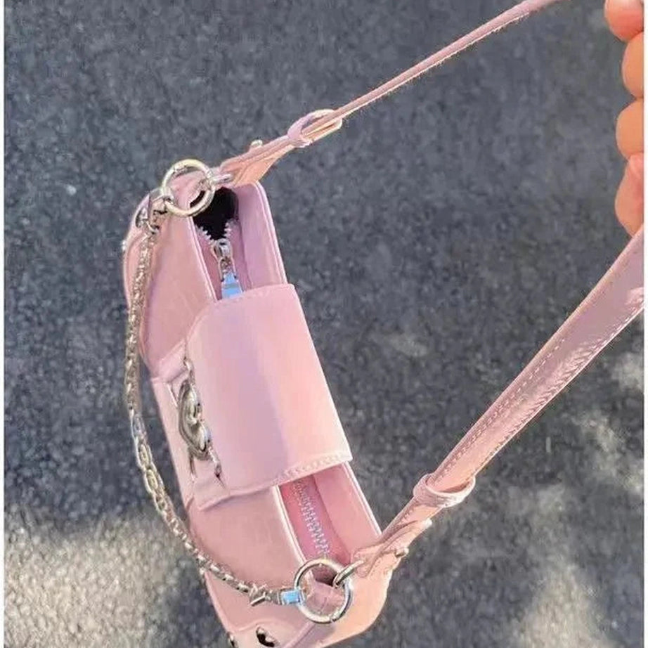 Y2k Pastel goth Handbag Plush Cross