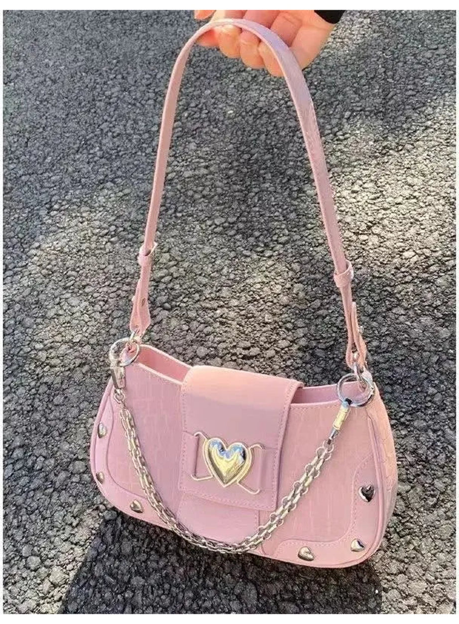 Y2k Pastel goth Handbag Plush Cross