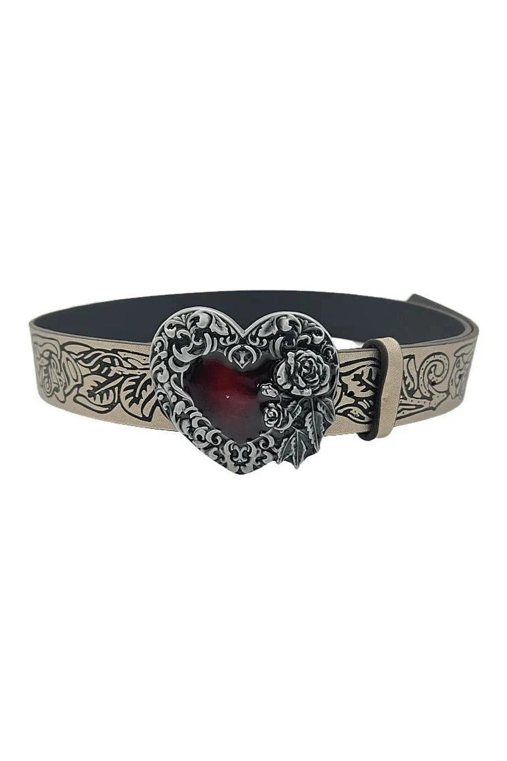 Y2k Gothic Heart Rose Belt