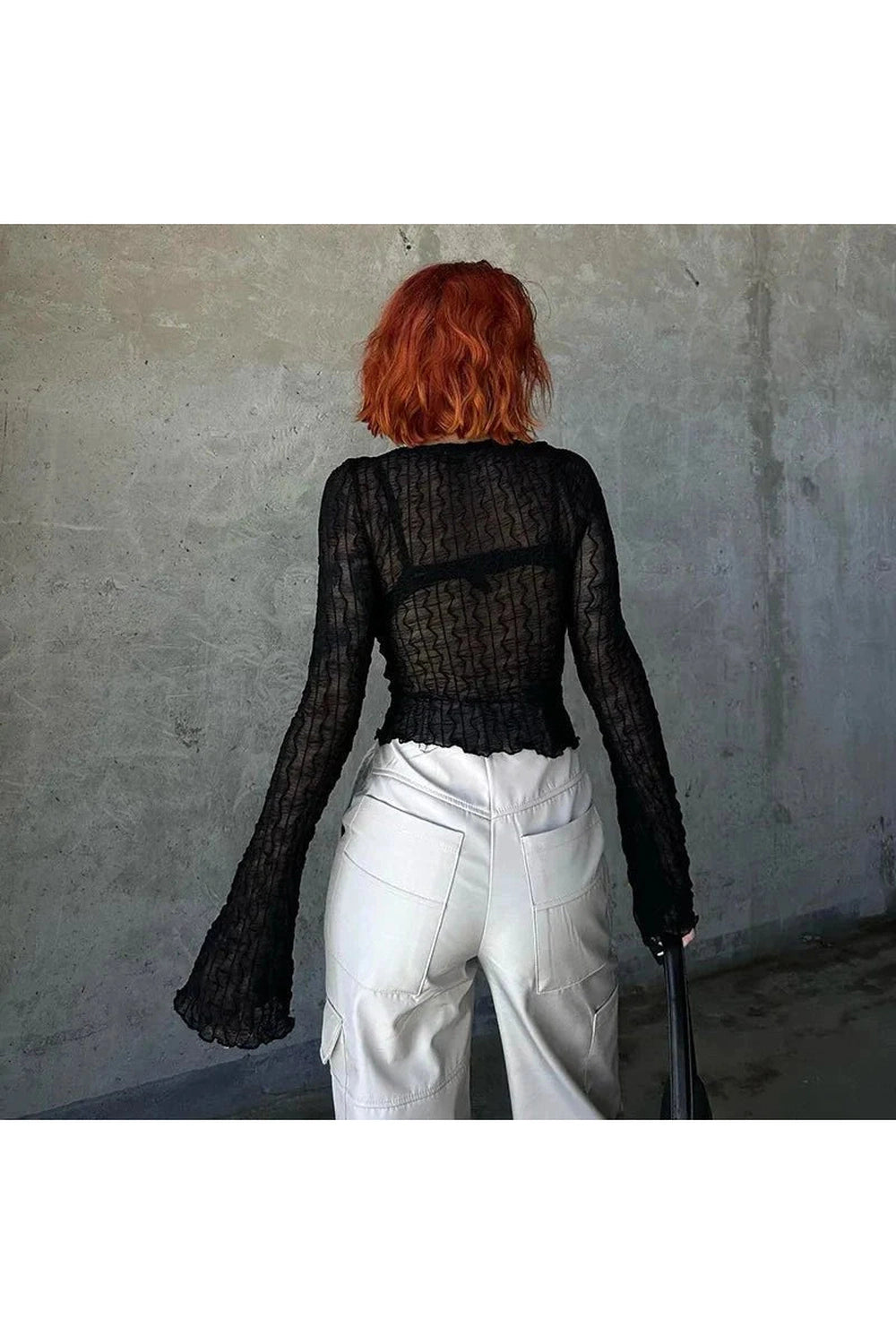 Y2k Gothic Lace Up Blouse