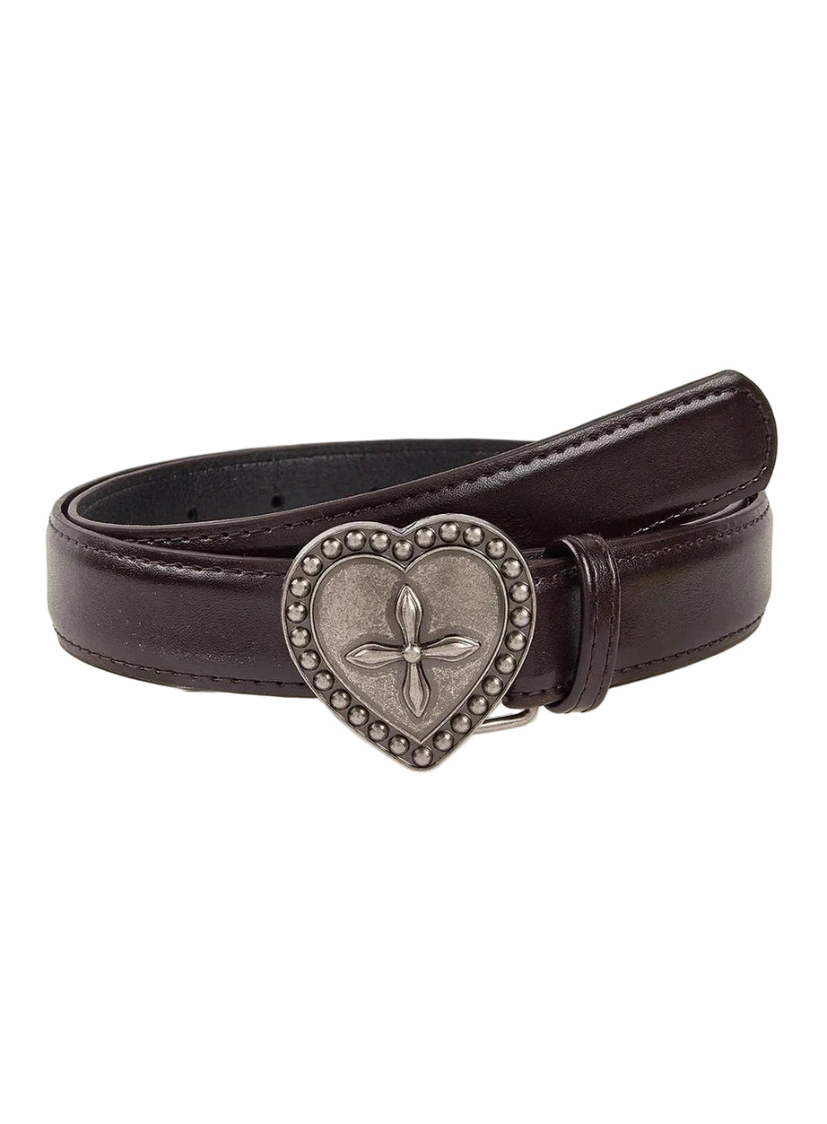 Y2k Gothic Peach Heart Cross Belt