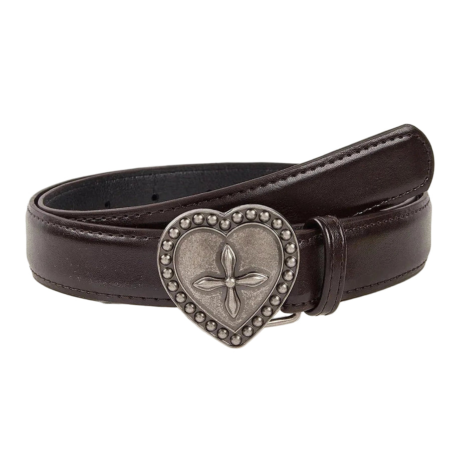 Y2k Gothic Peach Heart Cross Belt