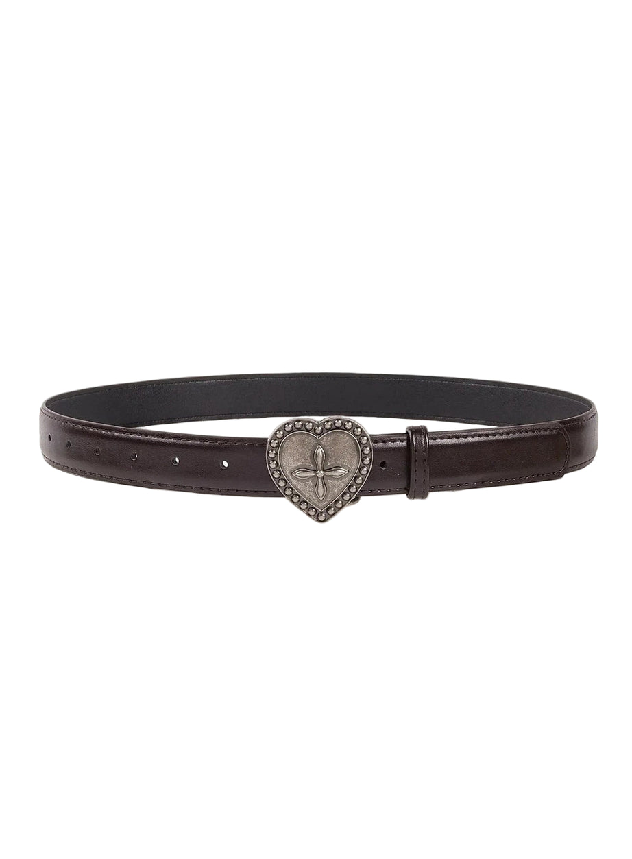 Y2k Gothic Peach Heart Cross Belt