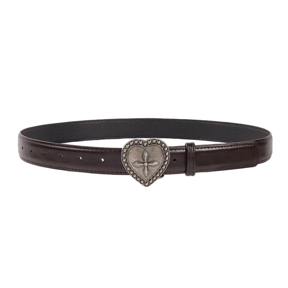 Y2k Gothic Peach Heart Cross Belt