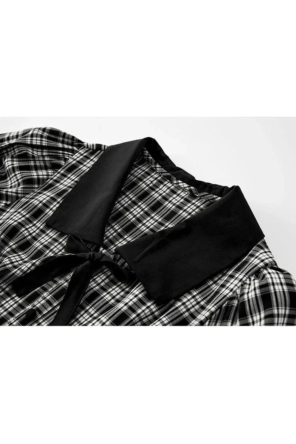 Y2k Gothic Plaid Peter Pan Dress