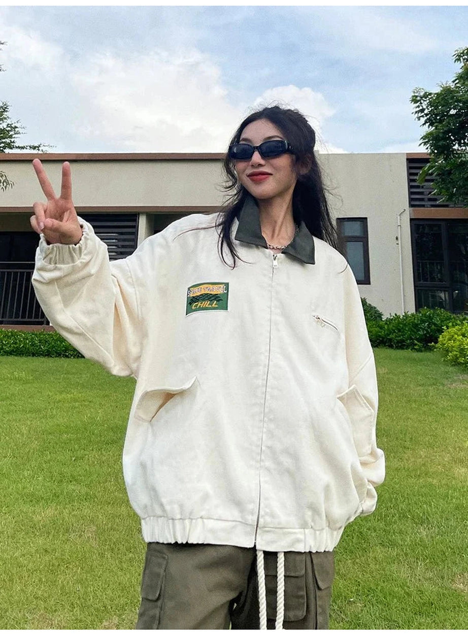 Y2k Gothic Preppy Oversized Jacket