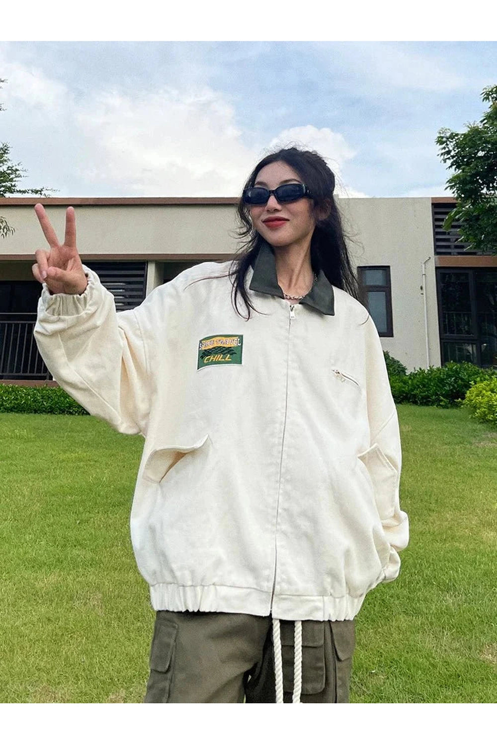 Y2k Gothic Preppy Oversized Jacket