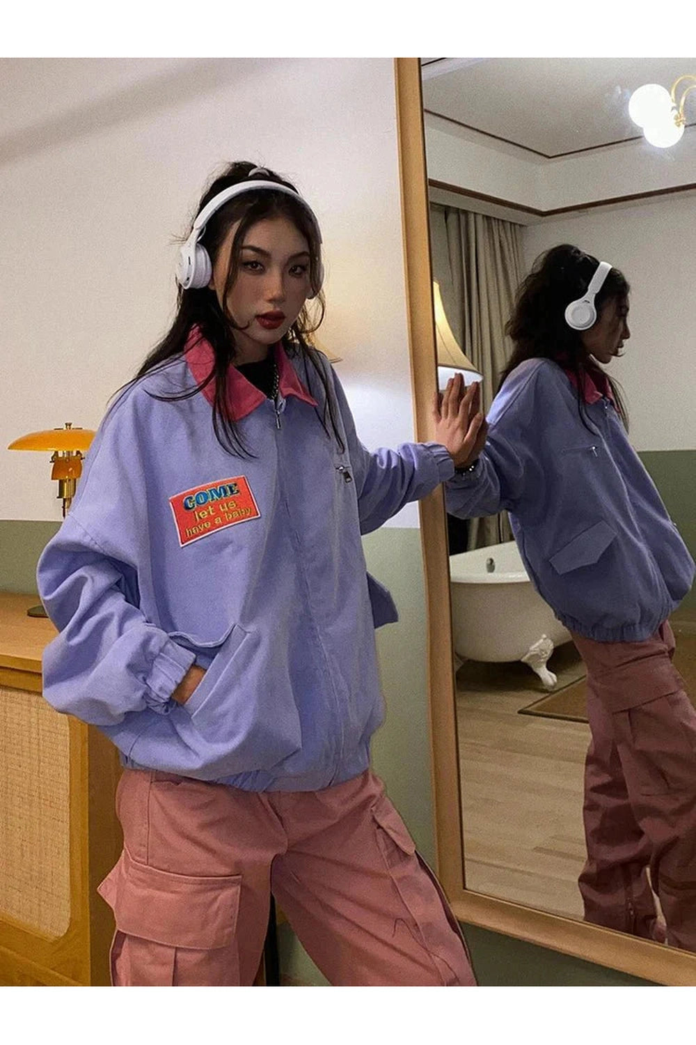 Y2k Gothic Preppy Oversized Jacket