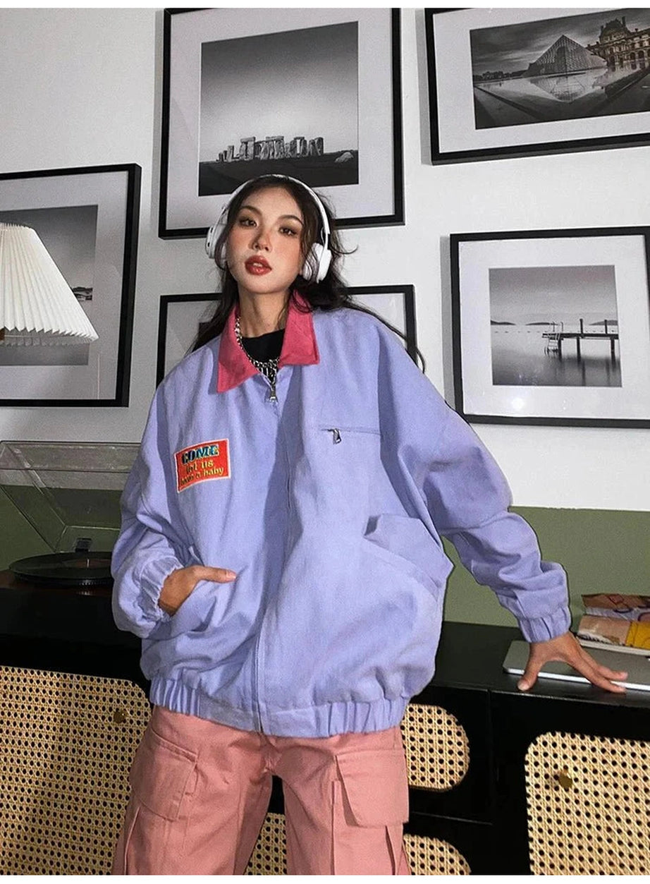 Y2k Gothic Preppy Oversized Jacket