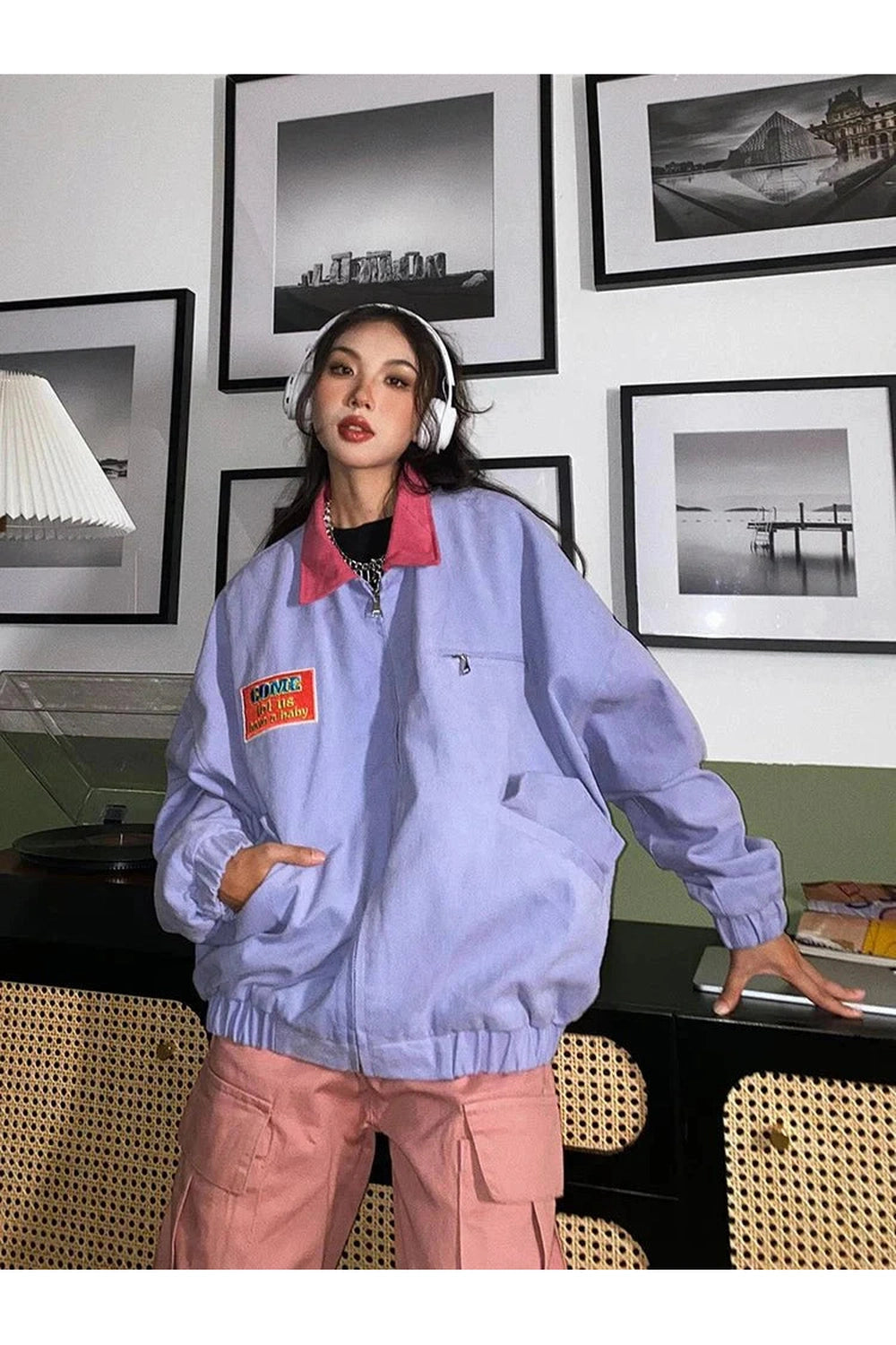 Y2k Gothic Preppy Oversized Jacket