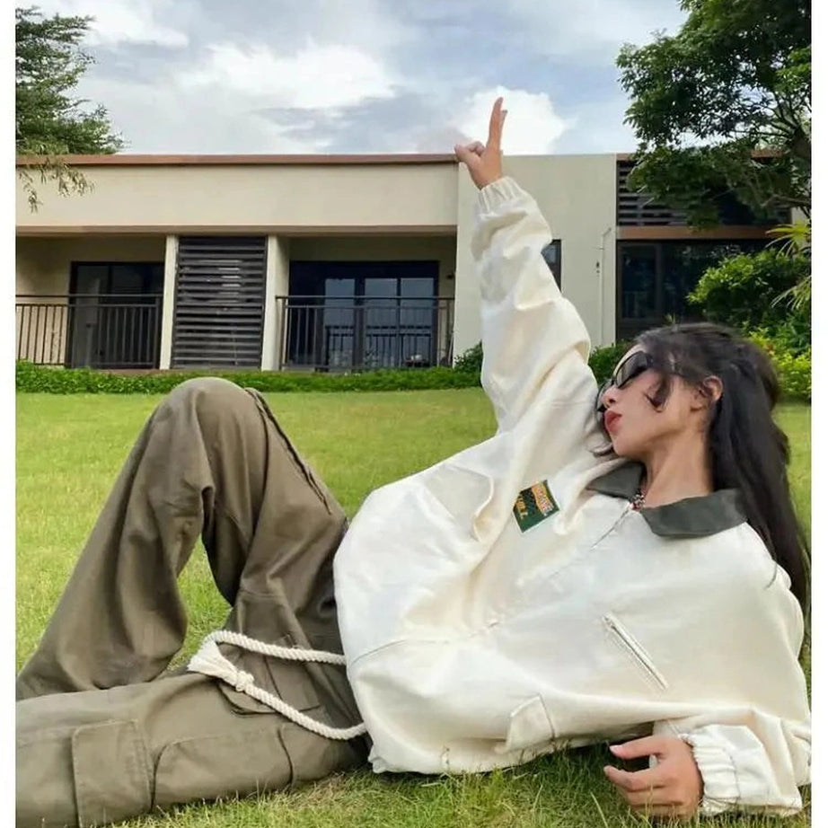 Y2k Gothic Preppy Oversized Jacket