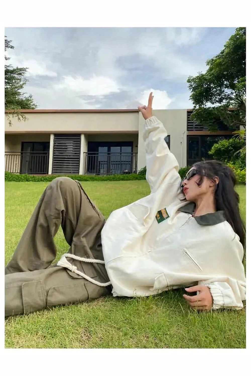 Y2k Gothic Preppy Oversized Jacket