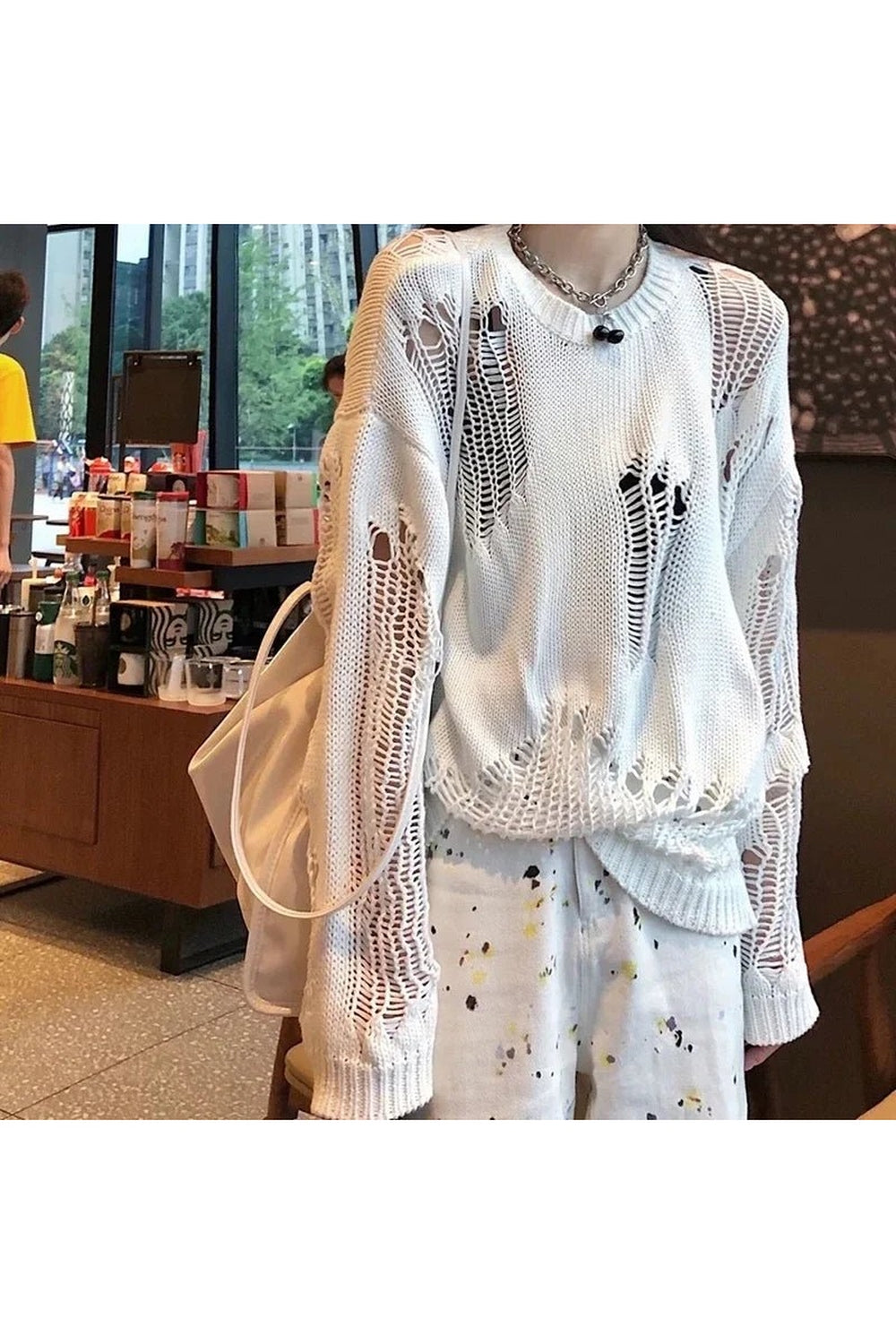 Y2k Gothic Punk Hollow Sweater