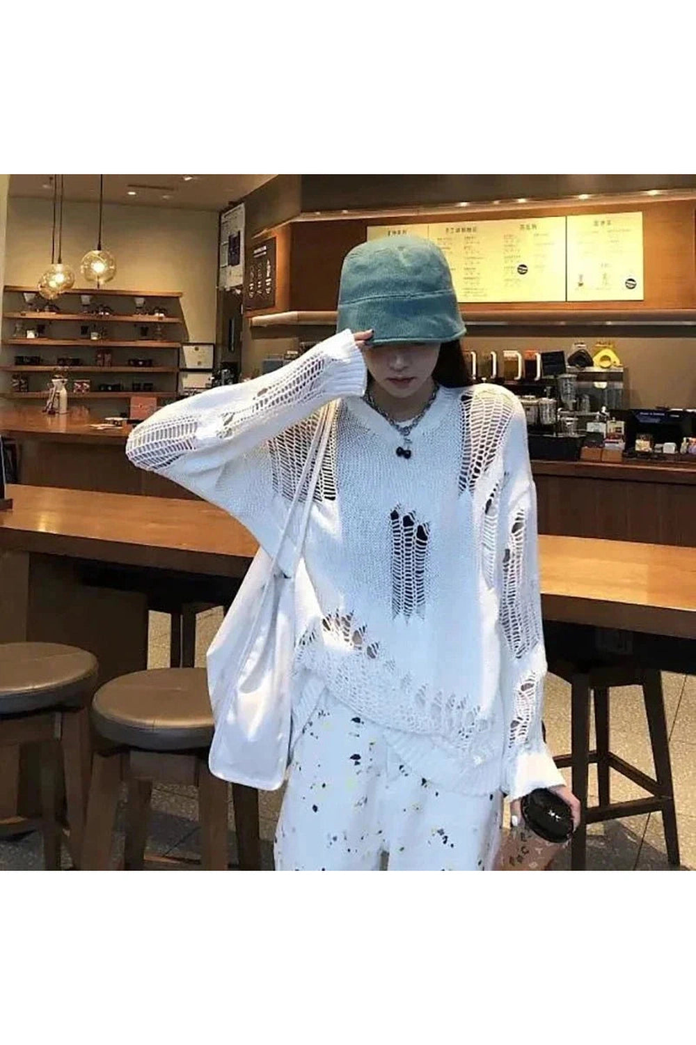 Y2k Gothic Punk Hollow Sweater